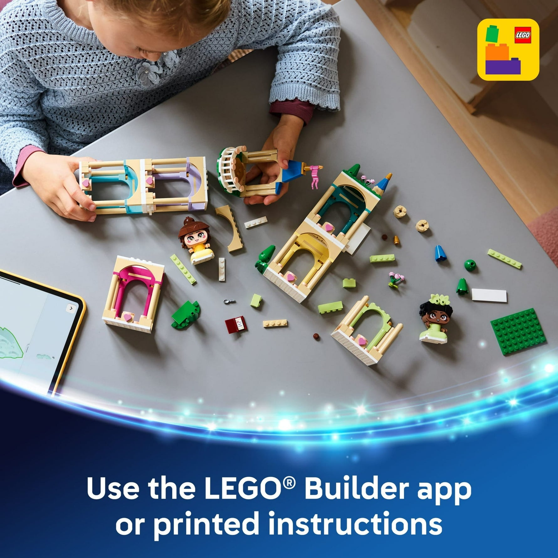 ليجو 43267 ديزني قلعة بيل وتيانا مكعبات التركيب LEGO