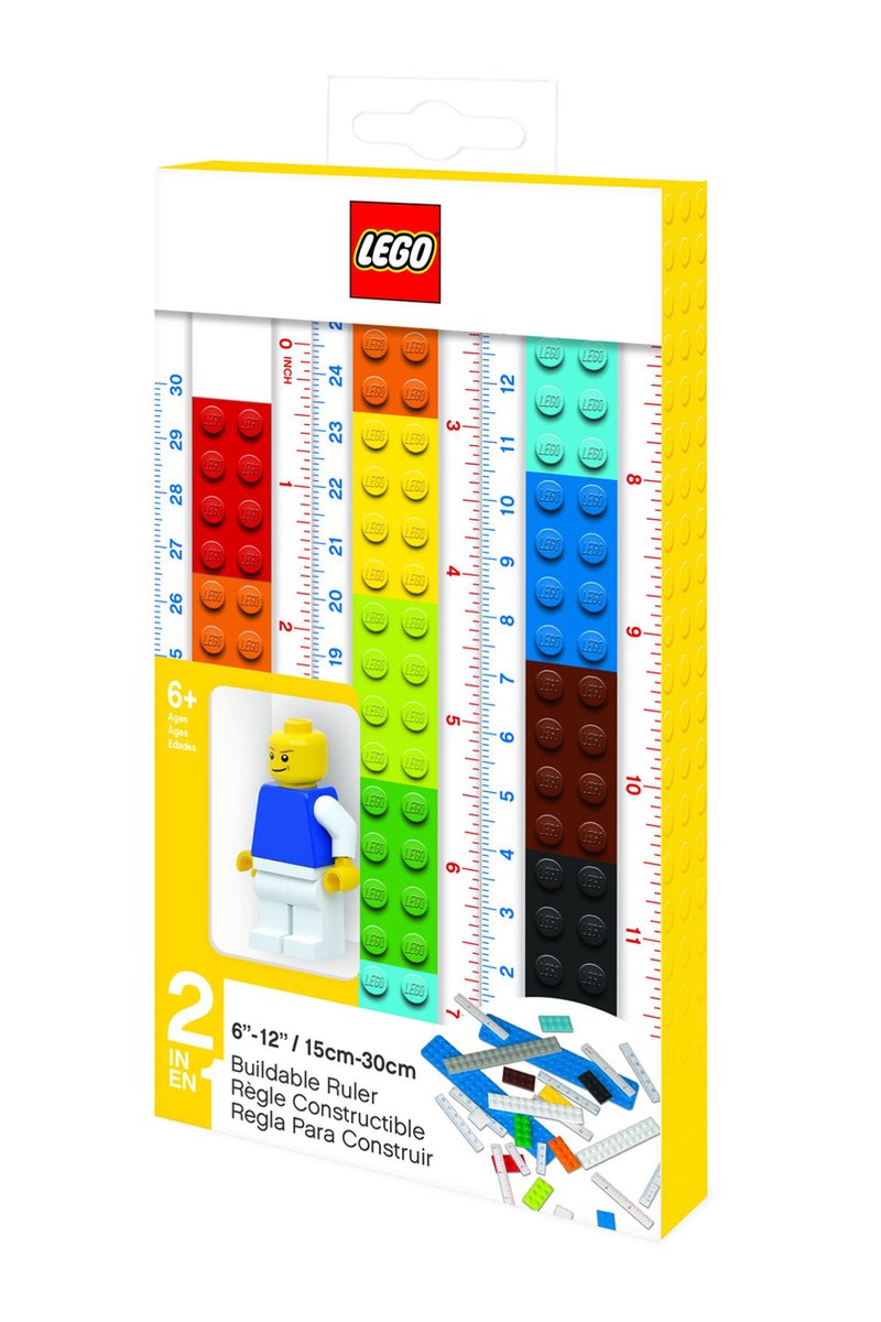 ليجو مسطرة قابلة للبناء 2 في 1 مكعبات التركيب LEGO
