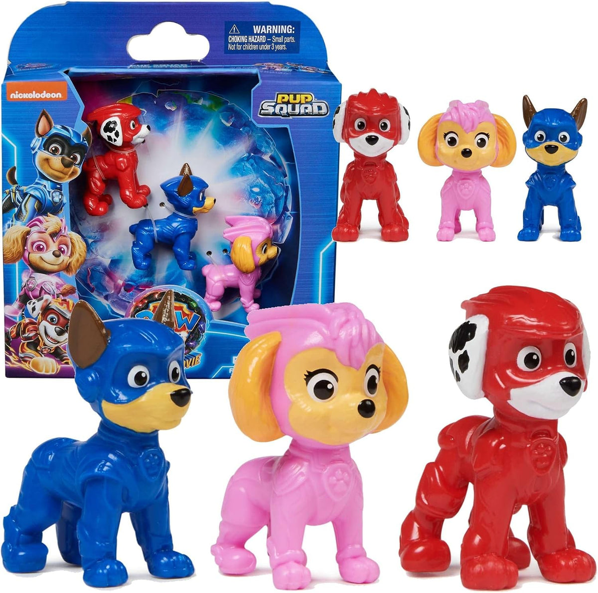 باو بترول سكواد مجموعة مجسمات 3 قطع شخصيات كرتونية Paw Patrol