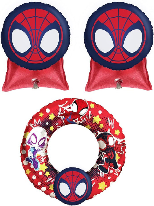 مارفل سبايدي سوار ذراع وحلقة سباحة ثلاثية الأبعاد عوامات ومراتب Eolo