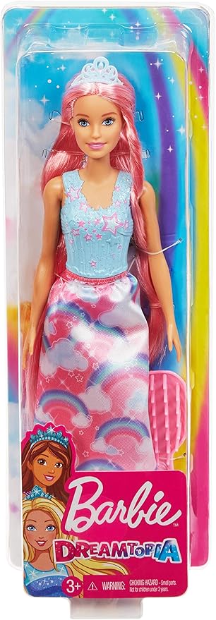 باربي دمية الاميرة ذات الشعر الزهري دمية مع اكسسوارات Barbie