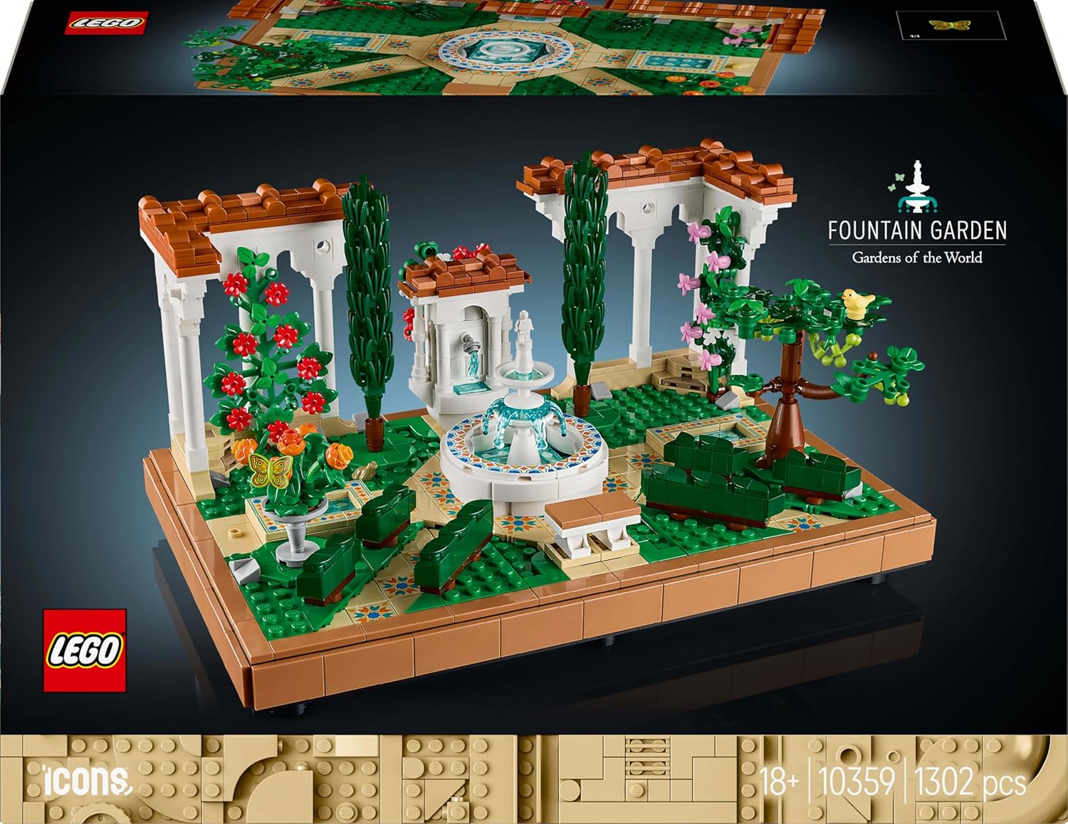 ليجو 10359 ايكونز حديقة النافورة مكعبات التركيب LEGO
