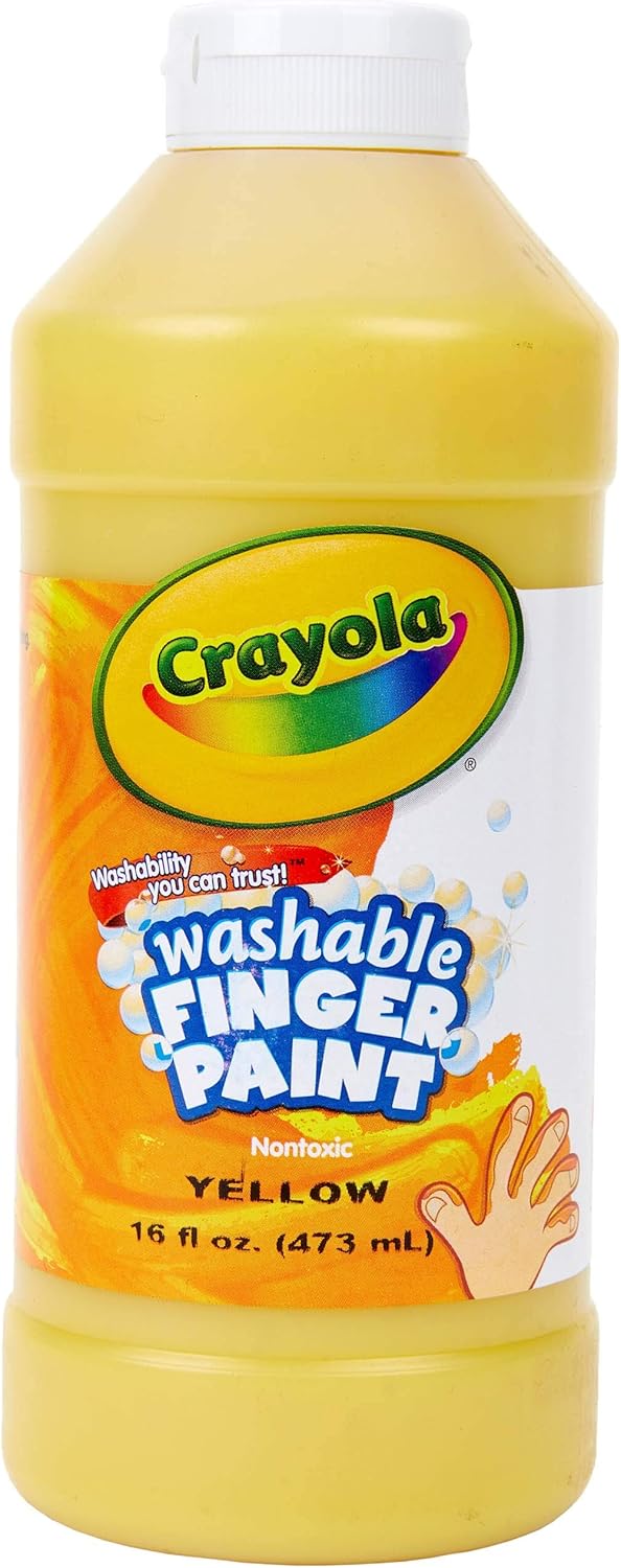 كرايولا طلاء إصبع قابل للغسل أصفر 473 مل رسم و تلوين Crayola