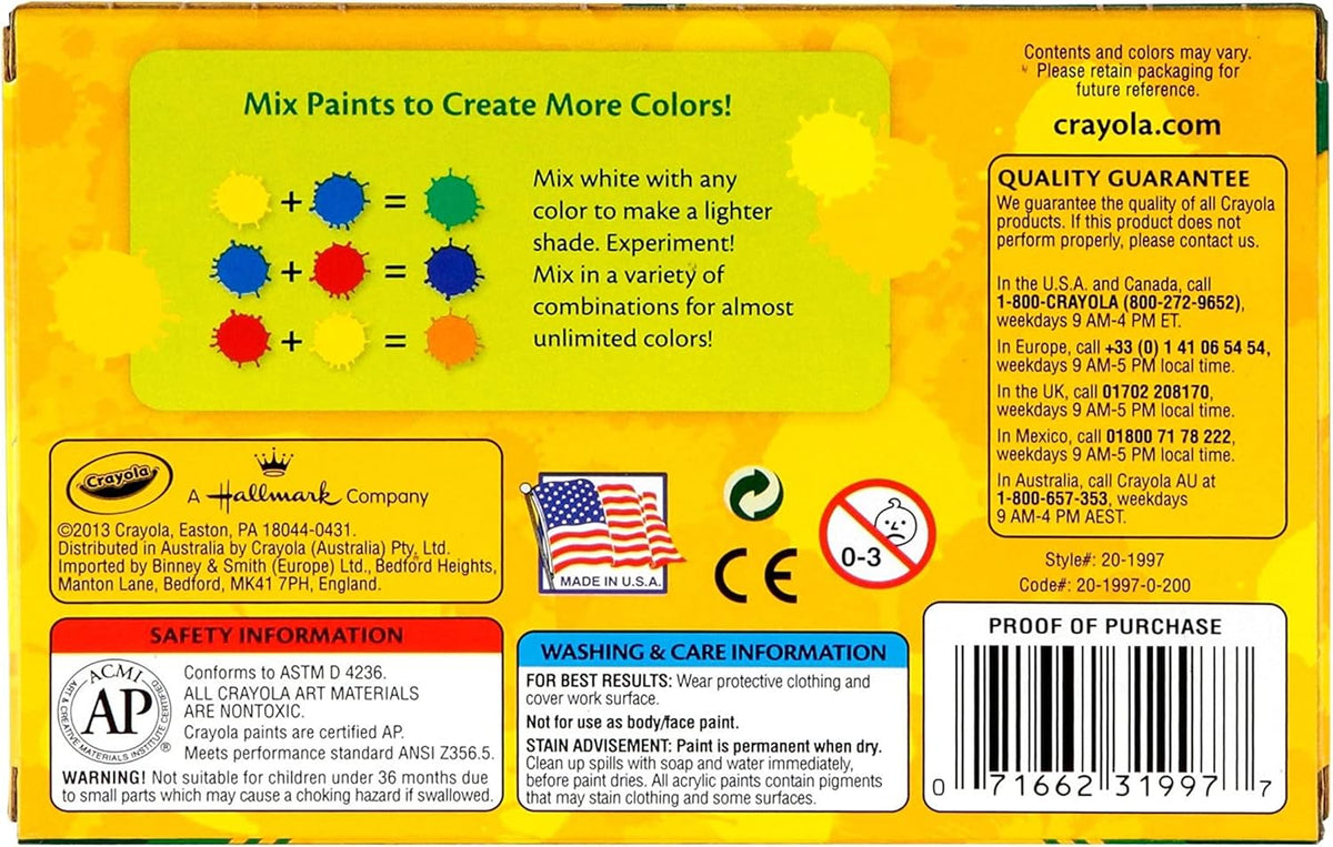 كرايولا طلاء اكريليك رسم و تلوين Crayola