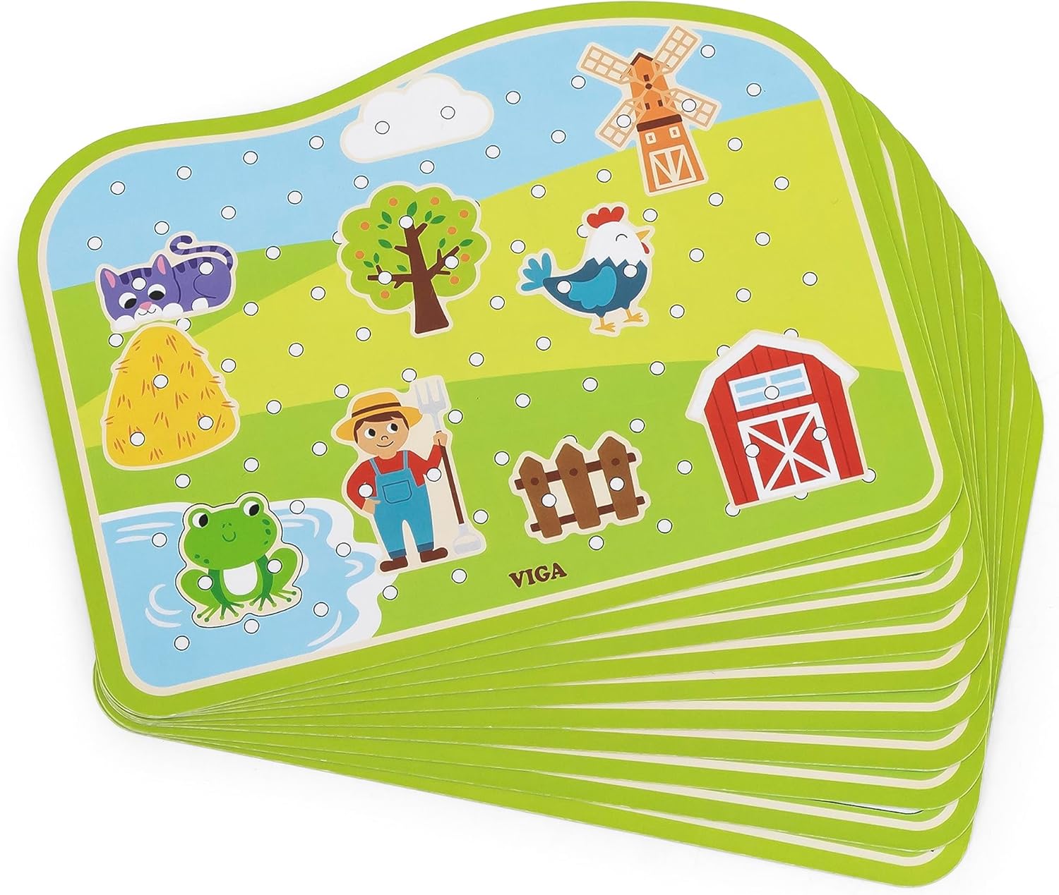 فيجا العاب اربطة المزرعة الخشبية العاب تعليمية VIGA