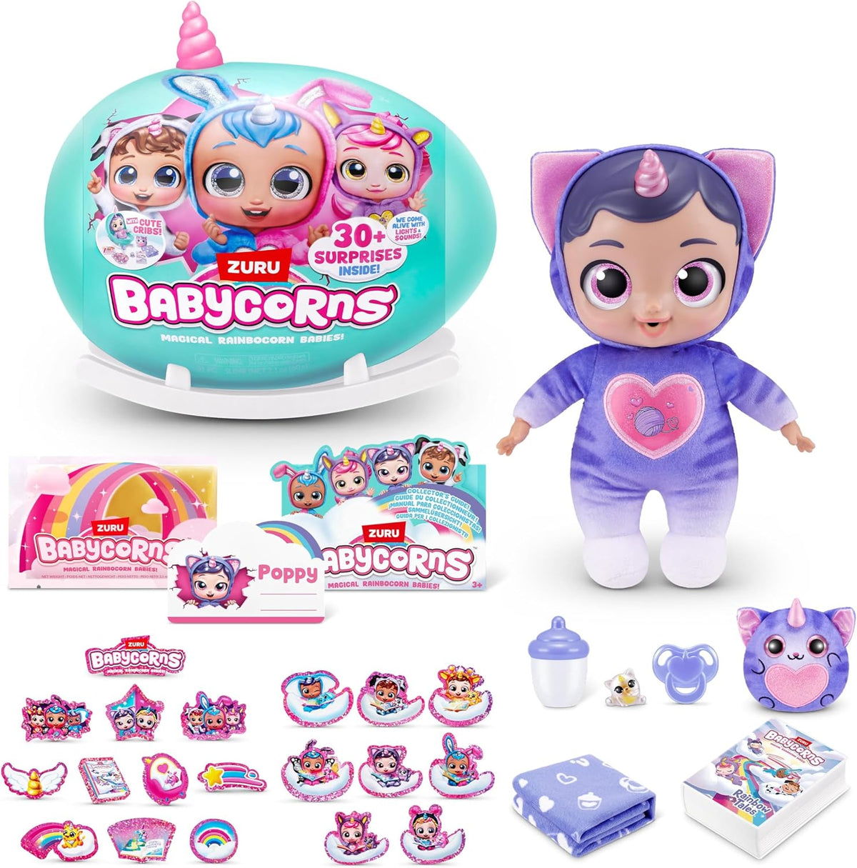 زورو لعبة مفاجأة بيبي كورنز اشكال متنوعة مع 30 مفاجأة الالعاب القطنية Zuru