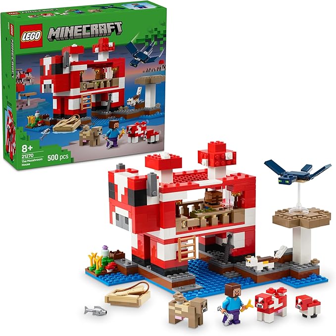 ليجو 21270 ماين كرافت ألعاب بيت الفطر مكعبات التركيب LEGO