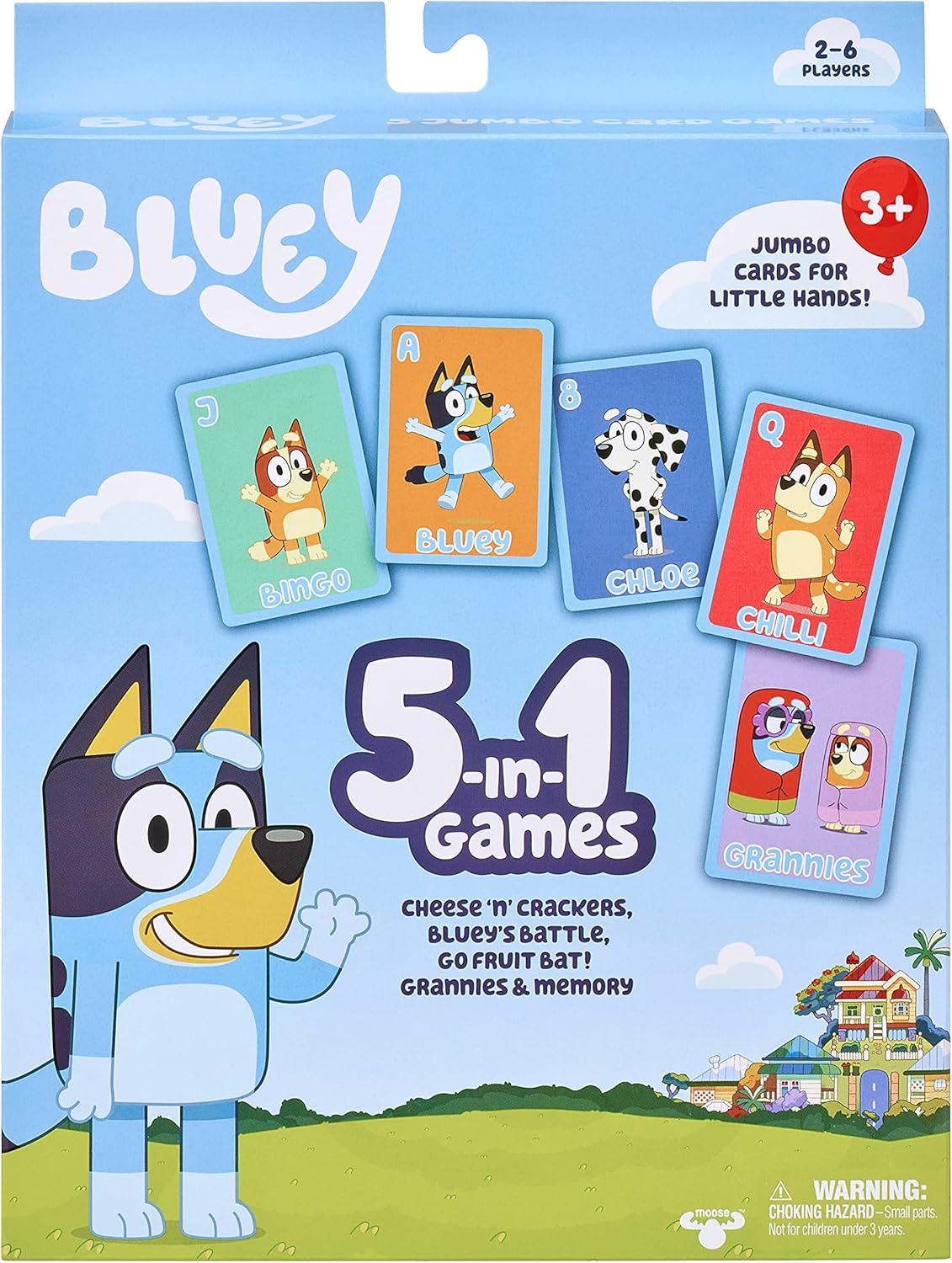 بلوي العاب بطاقات 5 في 1 العاب البطاقات Bluey