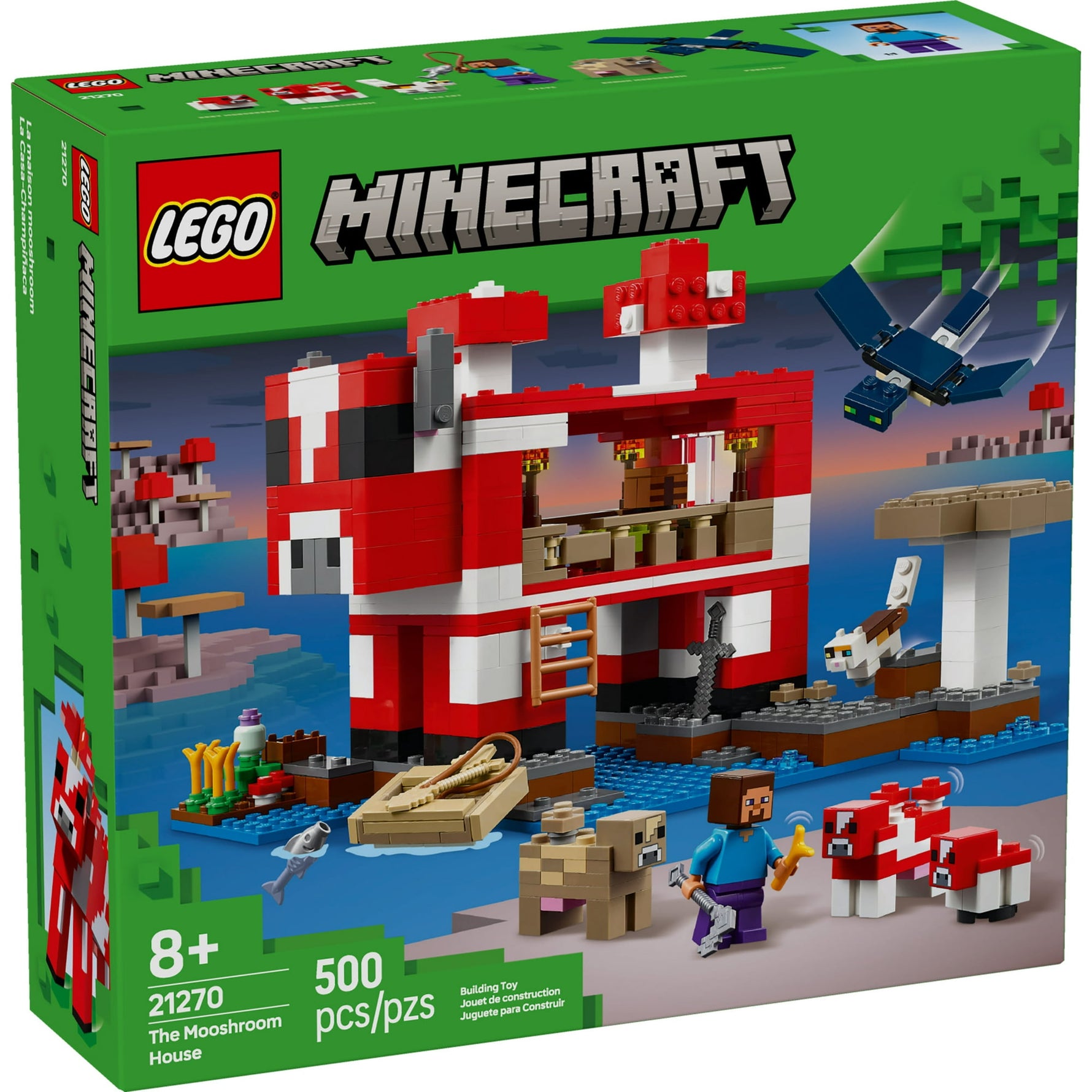 ليجو 21270 ماين كرافت جزيرة منزل الفطر مكعبات التركيب LEGO