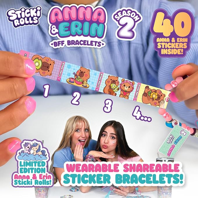 ستيكي رولز آنا وإيرين سوار ملصقات الخرز والاكسسوارات Sticki Rolls