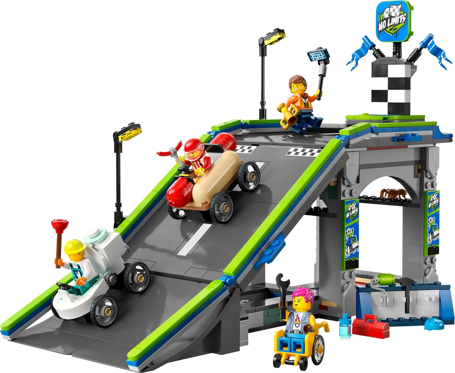 ليجو 60460 سيتي مسار منحدر سيارة السباق مكعبات التركيب LEGO