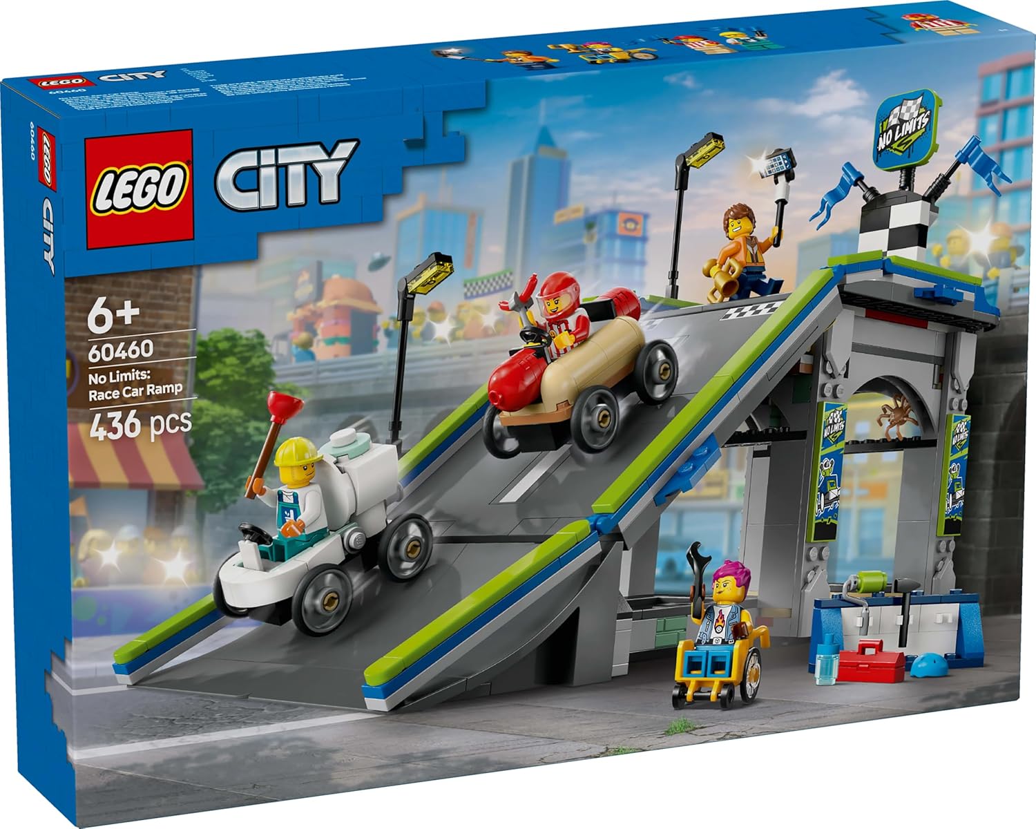 ليجو 60460 سيتي مسار منحدر سيارة السباق مكعبات التركيب LEGO
