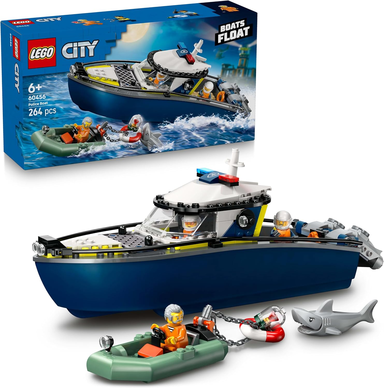 ليجو 60456 سيتي مطاردة قارب الشرطة مكعبات التركيب LEGO