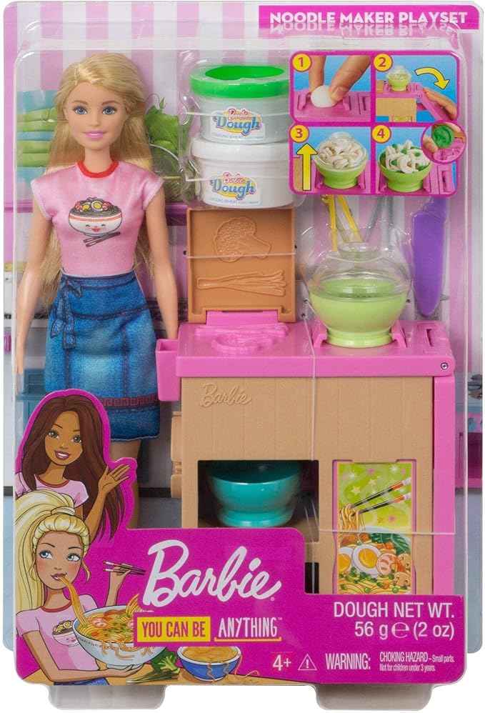 باربي دمية باربي شقراء ومحطة عمل واكسسوارات دمية مع اكسسوارات Barbie