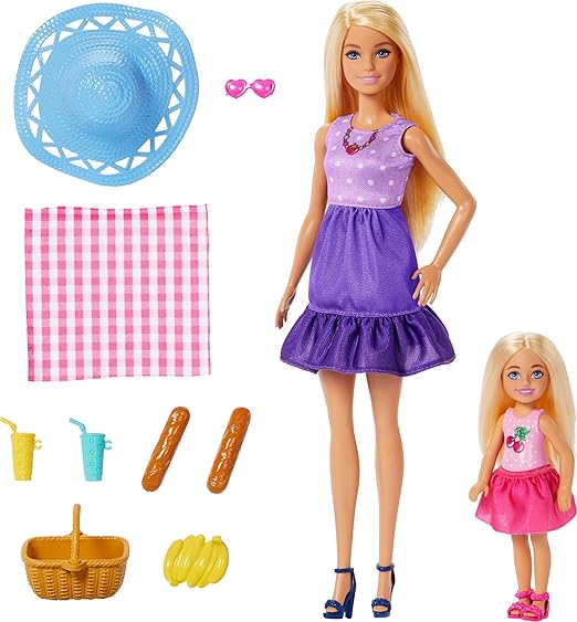 باربي النزهة مع دمية صغيرة دمية مع اكسسوارات Barbie