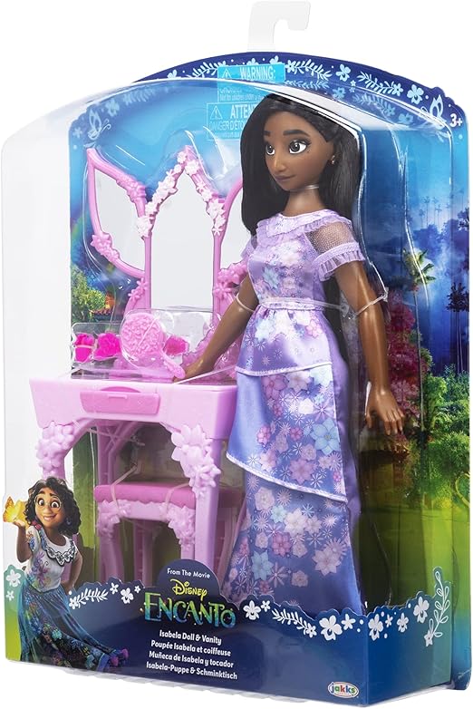 انكانتو دمية إيزابيلا وطاولة زهور دمية مع اكسسوارات Disney