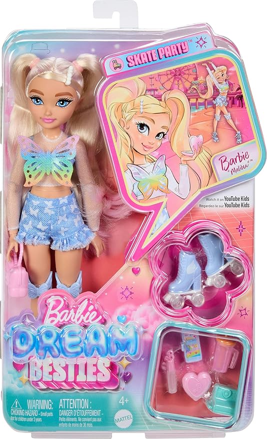 باربي دمية أزياء التزلج ماليبو دمية مع اكسسوارات Barbie