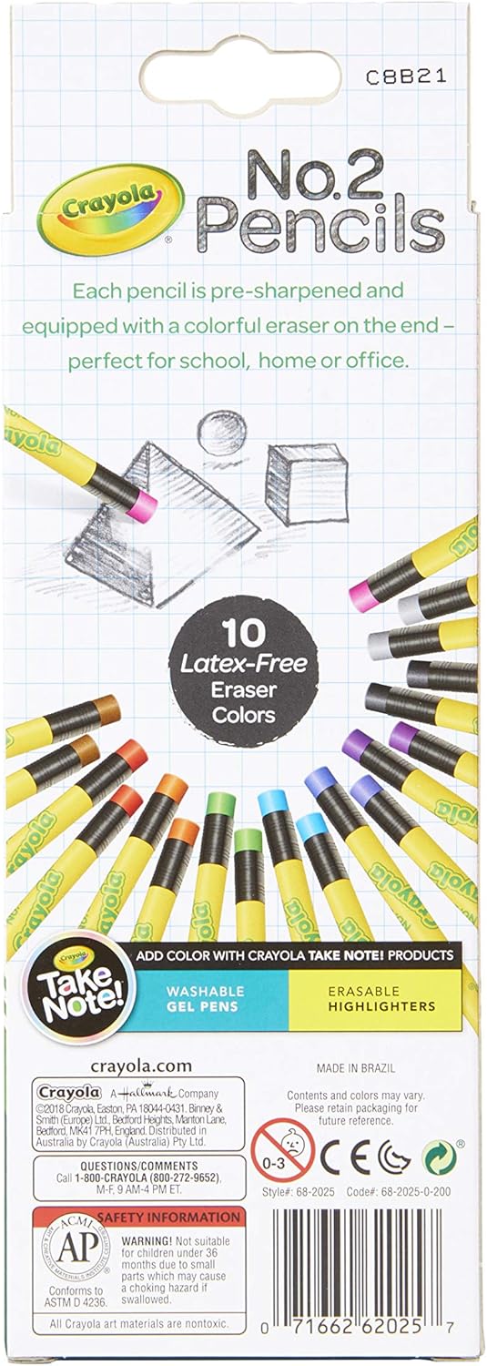 كرايولا اقلم رصاص 20 قطعة رسم و تلوين Crayola