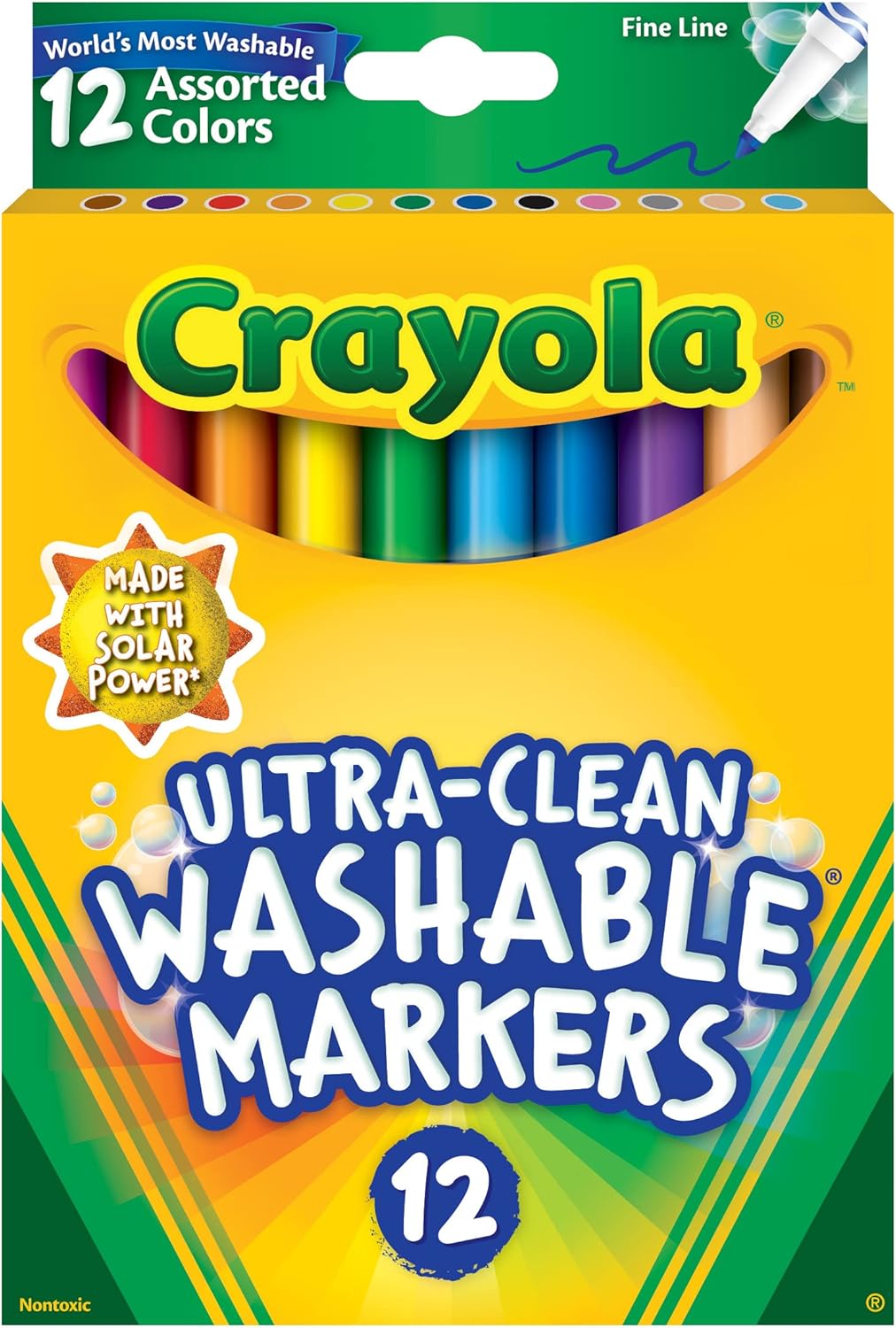 كرايولا اقلام تحديد رفيعة قابلة للغسل رسم و تلوين Crayola