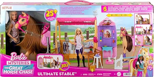 باربي دمية مع وحصان دمية مع اكسسوارات Barbie
