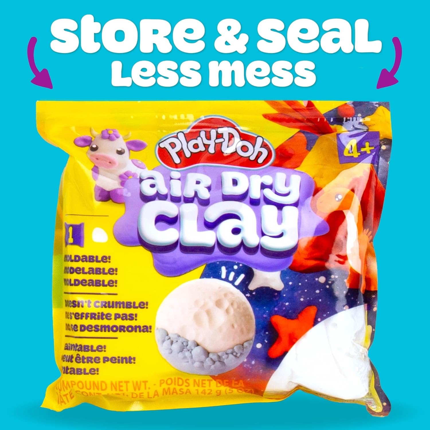 بلاي دوه صلصال سريع الجفاف لون أبيض الصلصال والمعجون Play-Doh