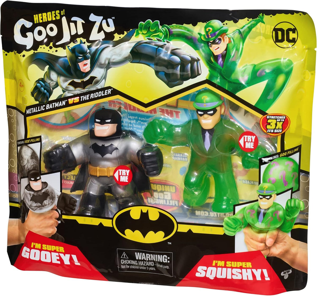 هيروز اوف جو جيت زو باتمان مقابل ذا ريدلر التمدد والضغط Heroes of Goo Jit Zu