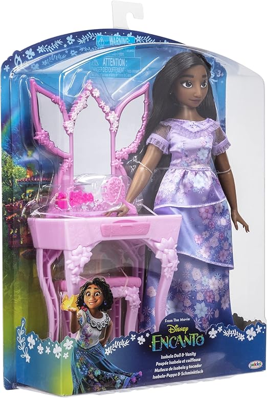 انكانتو دمية إيزابيلا وطاولة زهور دمية مع اكسسوارات Disney