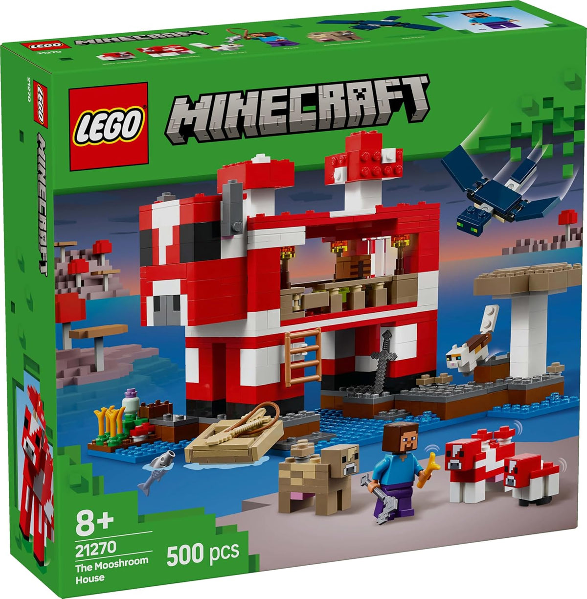 ليجو 21270 ماين كرافت ألعاب بيت الفطر مكعبات التركيب LEGO