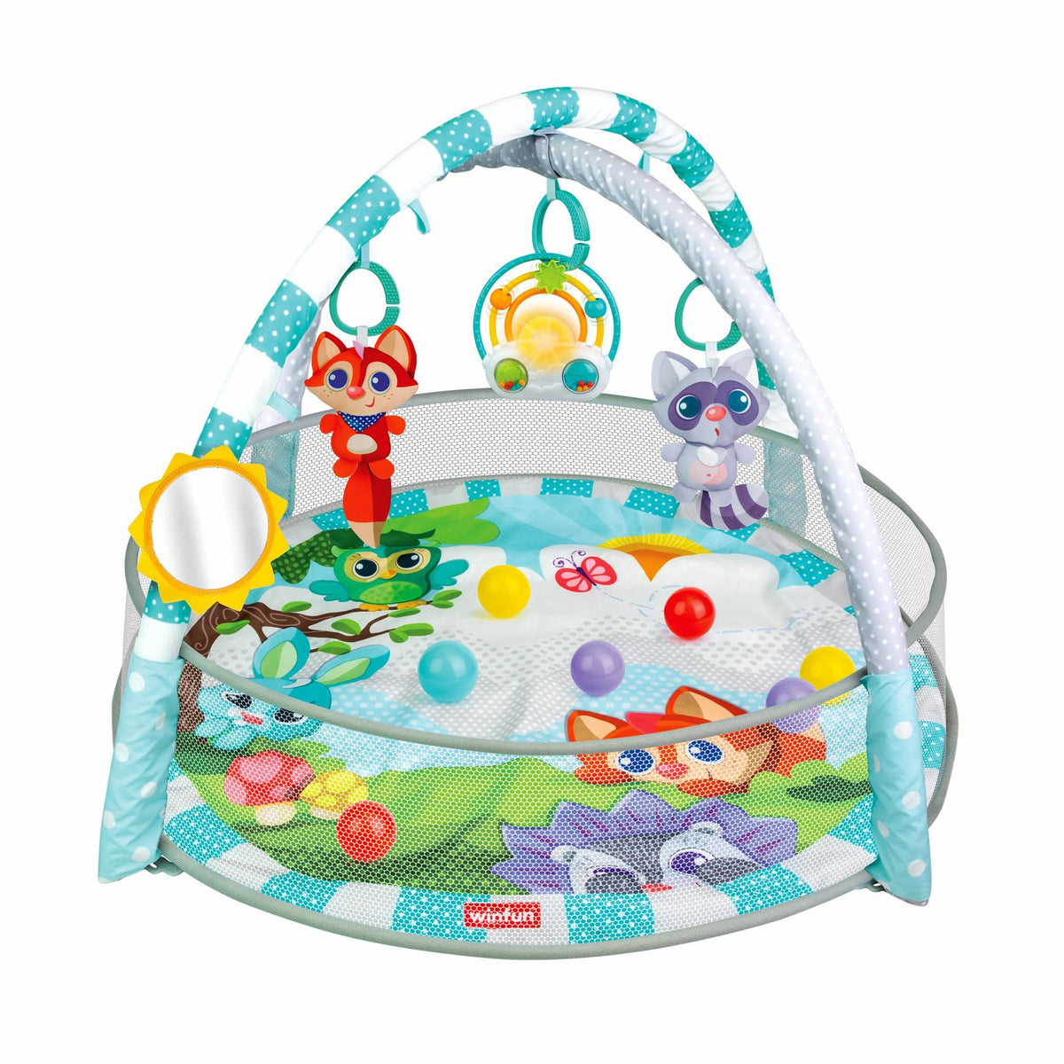 وين فن حصيرة الألعاب الرياضية وحفرة الكرات بساط للمواليد WinFun