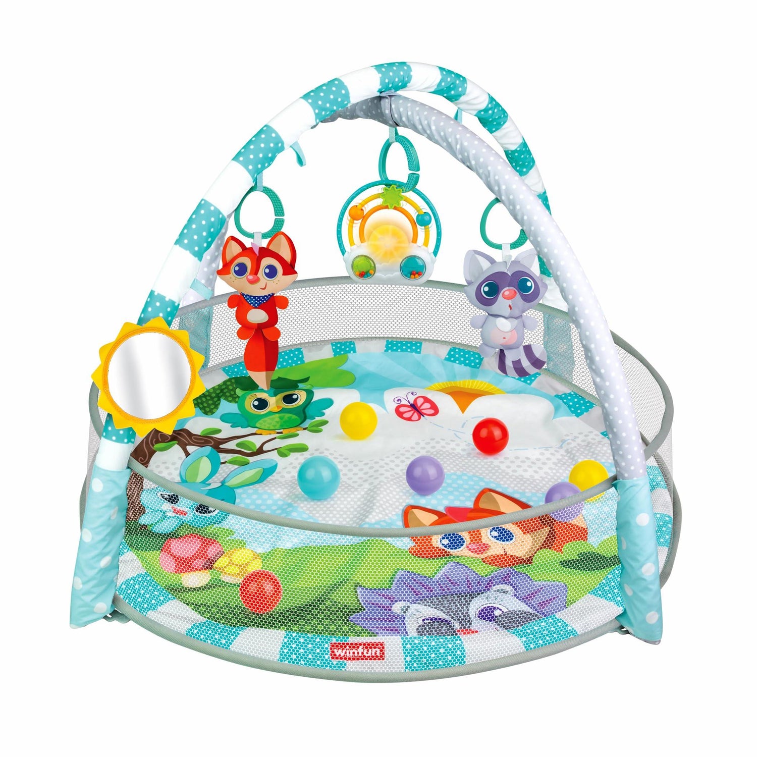 وين فن حصيرة الألعاب الرياضية وحفرة الكرات بساط للمواليد WinFun