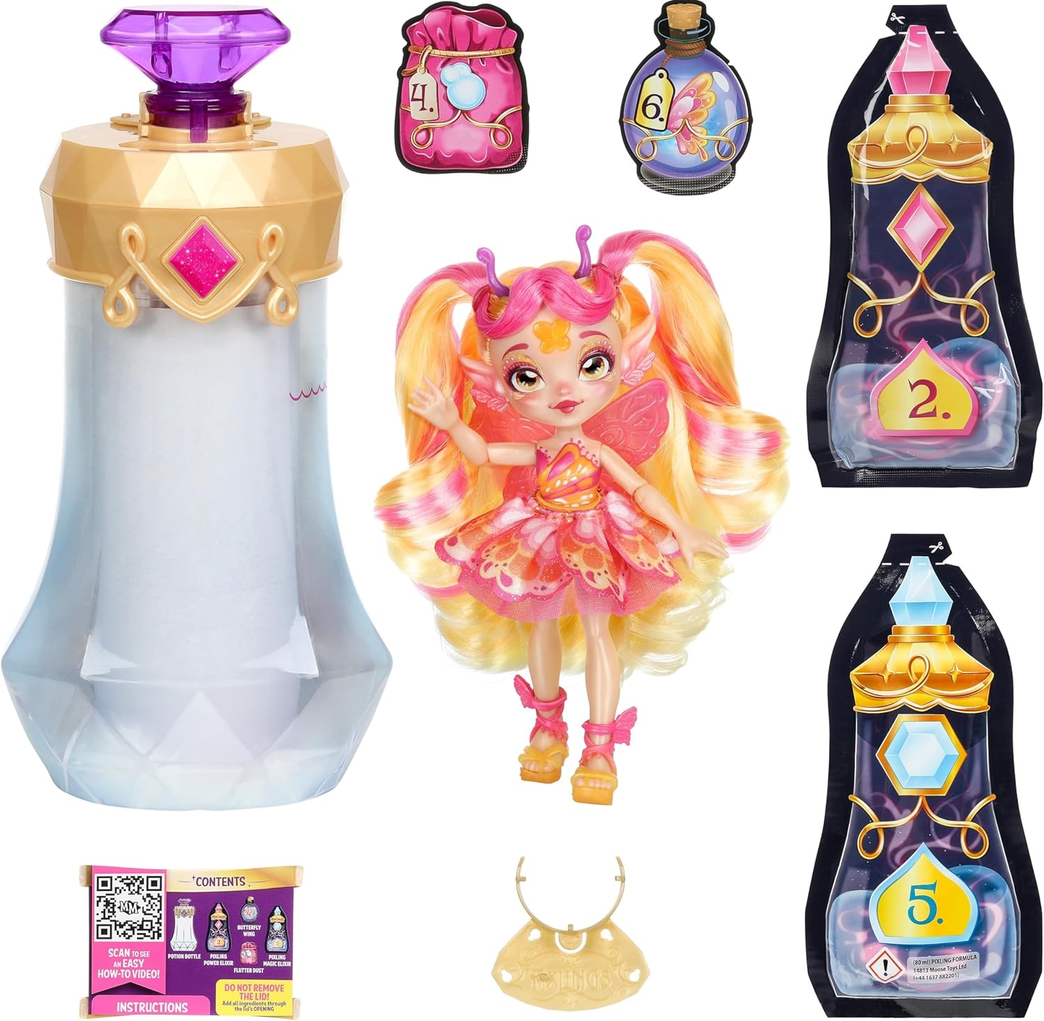 ماجيك ميكسيز فليتا الفراشة بيكسلينج دمية مع اكسسوارات Magic Mixies