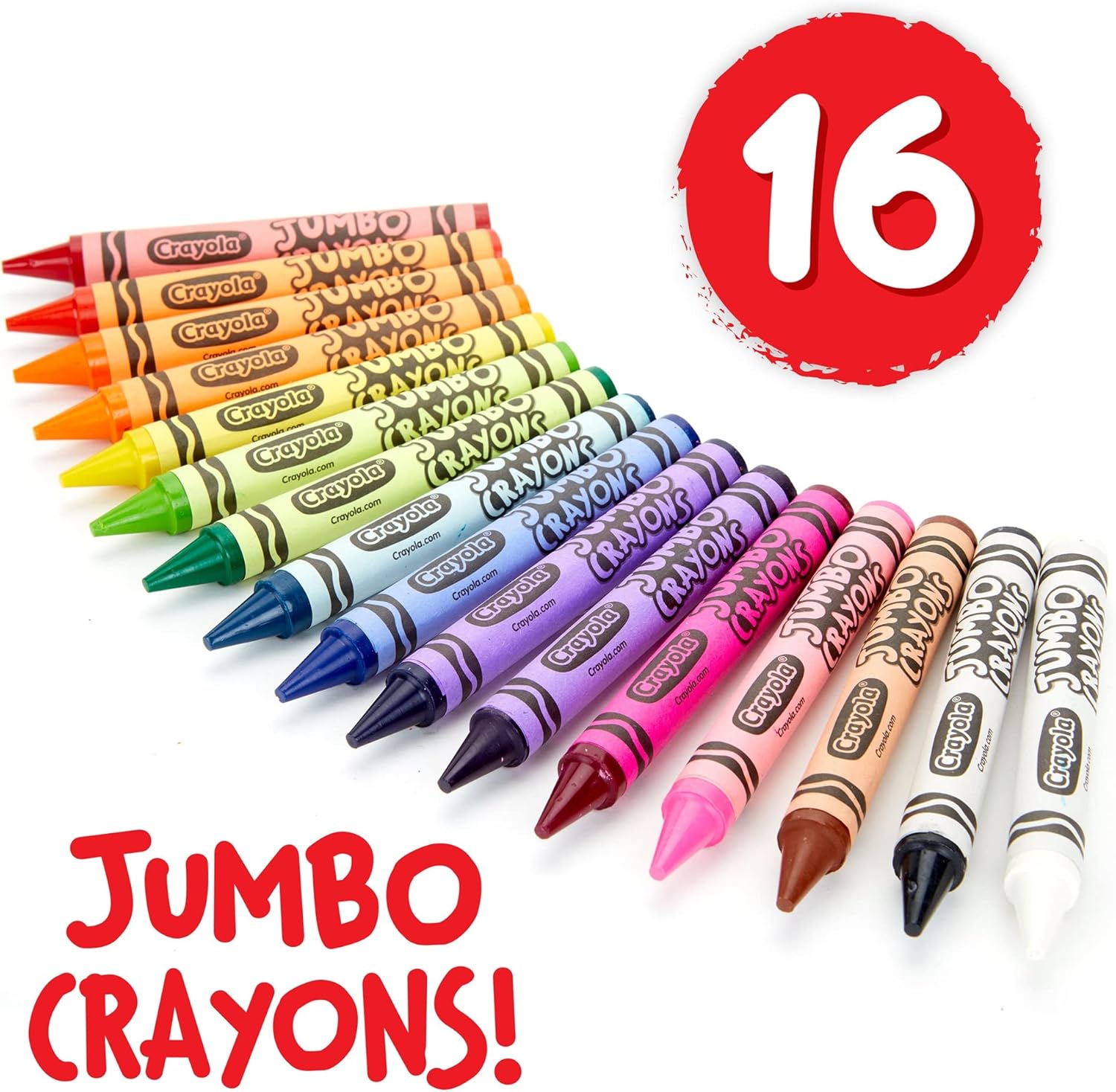كرايولا ألوان شمعية جامبو 16 قطعة رسم و تلوين Crayola