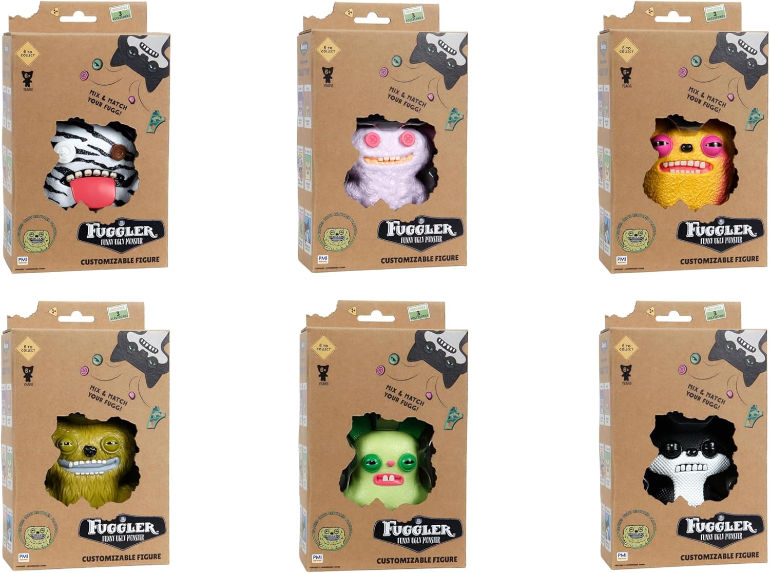 فوجلر دمى تيدي الغريبة متنوع المجسمات Zuru