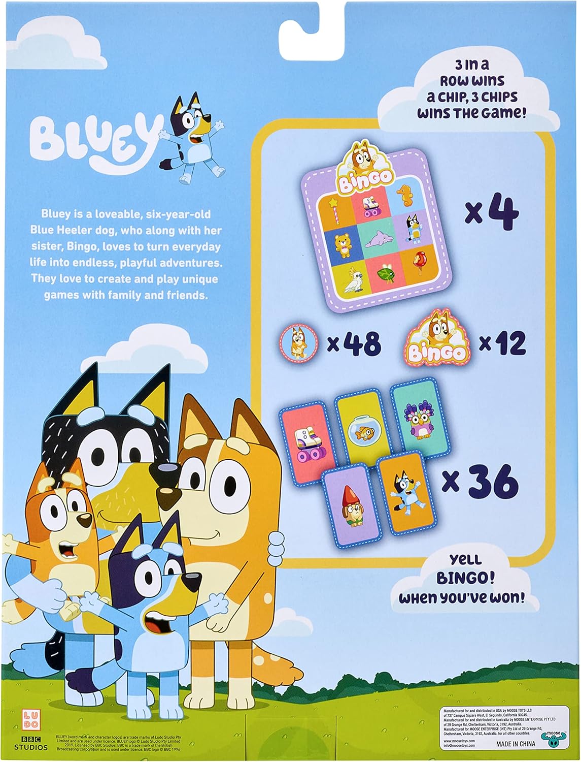 بلوي لعبة البطاقات بينجو بينجو العاب البطاقات Bluey