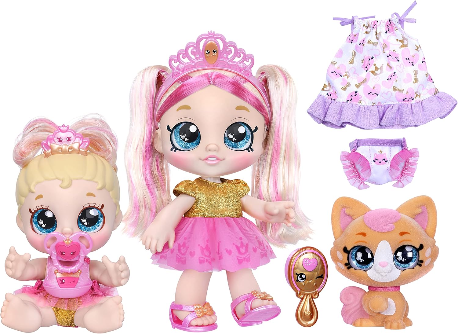 كيندي كيدز مجموعة دمية سيسترز دمية مع اكسسوارات Kindi Kids