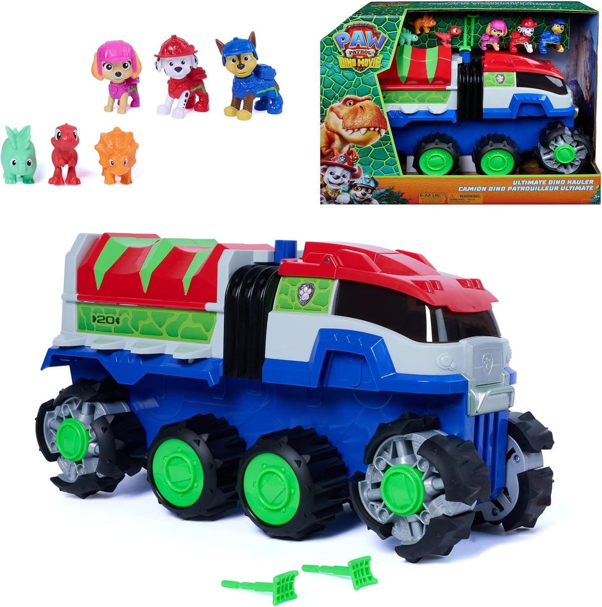 باو باترول دينو مركبة إطلاق مع مجسمات مركبات الأطفال Paw Patrol