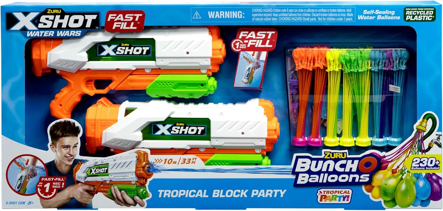 اكس شوت وتر بوب تروبيكال بلوك بارتي مسدسات الماء Zuru
