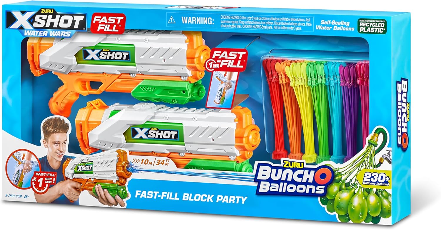 اكس شوت وتر بوب تروبيكال بلوك بارتي مسدسات الماء Zuru