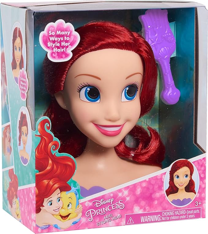 ديزني برينسس راس تصفيف شعر الأميرة آريل دمية مع اكسسوارات Disney