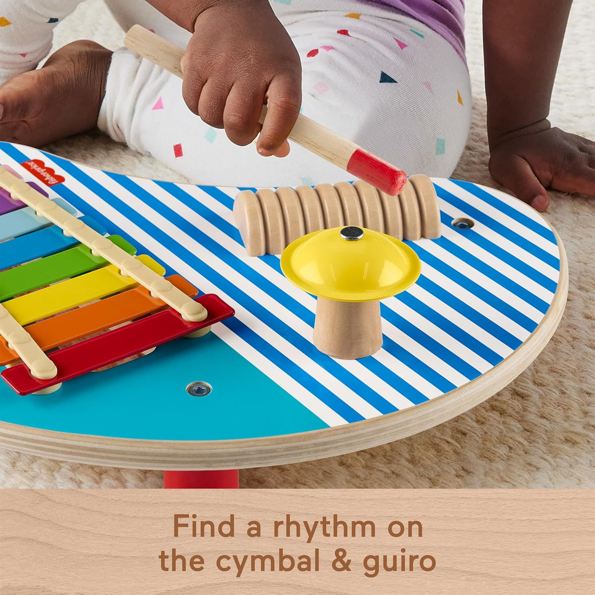 فيشر برايس طاولة موسيقية خشبية مواليد تفاعلي Fisher-Price