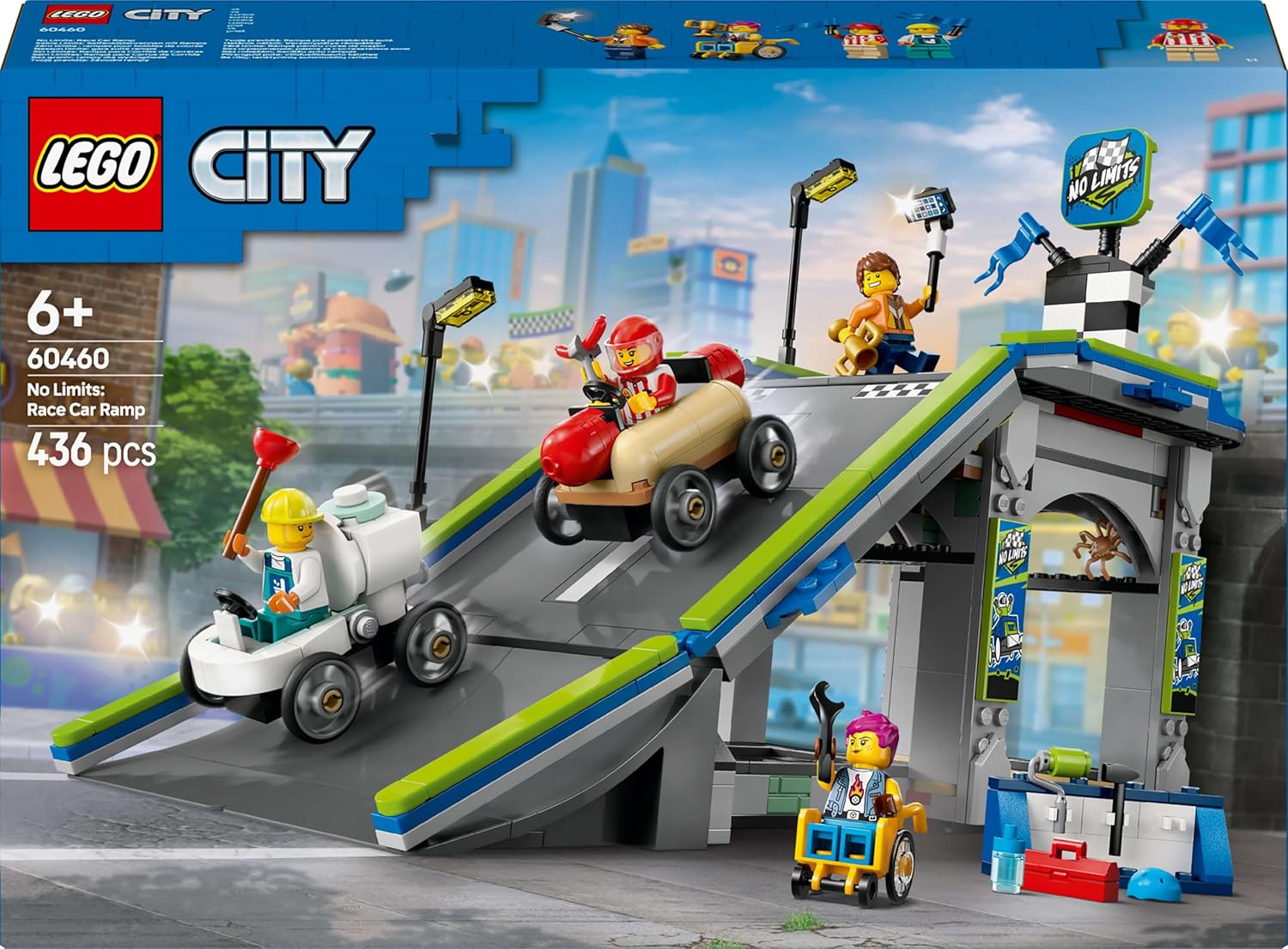 ليجو 60460 سيتي مسار منحدر سيارة السباق مكعبات التركيب LEGO