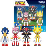 فليكس فيجز مجسم سونيك 4 قطع اشكال متنوعة مجسمات الشخصيات Flexfigs