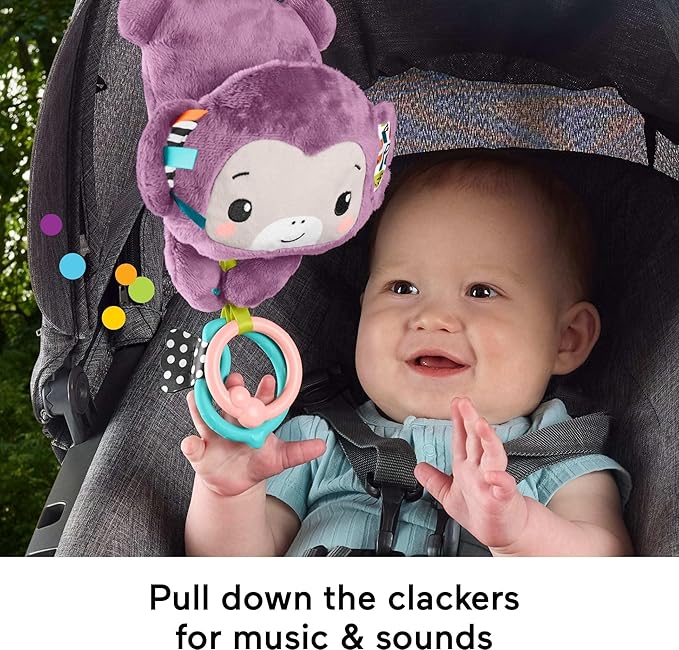 فيشر برايس عربة القرد الأرجواني مواليد تفاعلي Fisher-Price