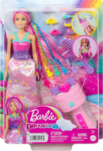 باربي دمية باربي بشعر الوان قوس قزح مع اداة لف الشعر دمية مع اكسسوارات Barbie
