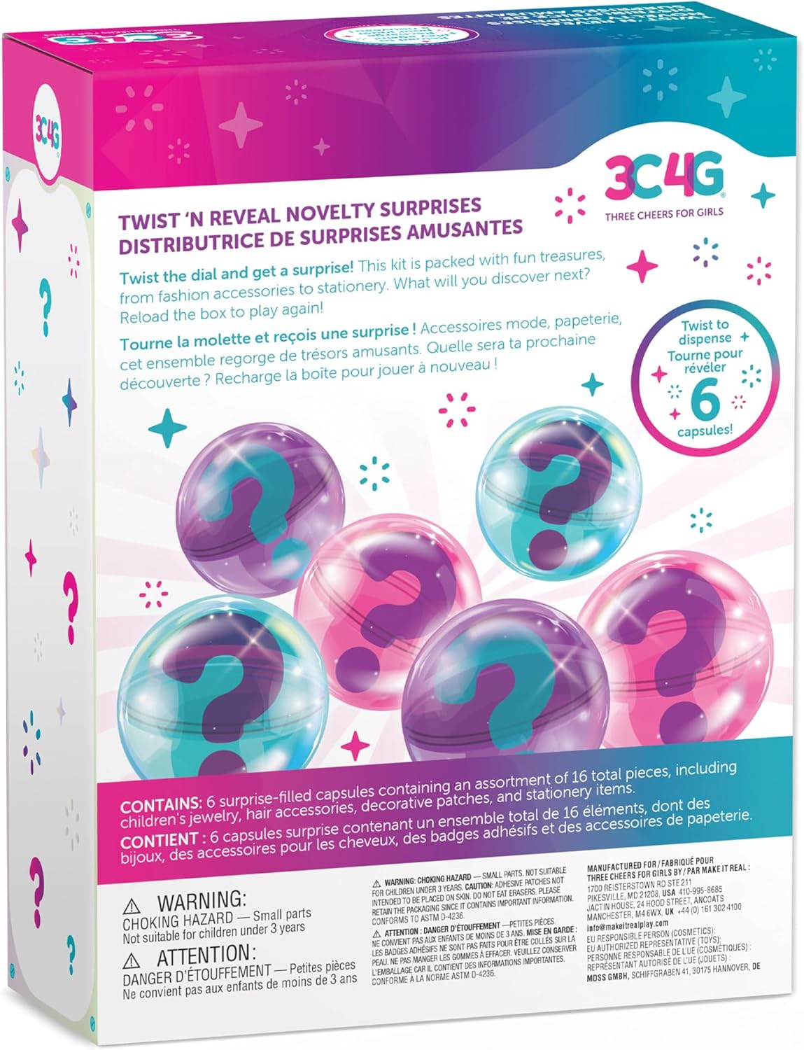 3سي 4 جي لعبة مفاجآت كرات الدوران الخرز والاكسسوارات 3C4G