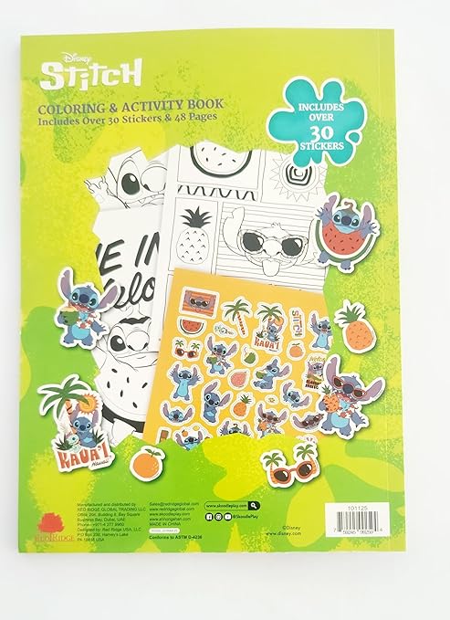 سكوديل كتاب تلوين وأنشطة ستيتش مع اقلام تلوين رسم و تلوين Skoodle