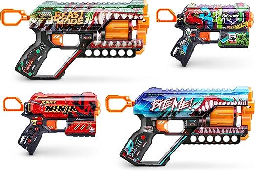 اكس شوت مسدس طلقات فلين قاذف أسهم ميكس كومبو جريفر بتدفق ثنائي مسدسات مطاطية Zuru