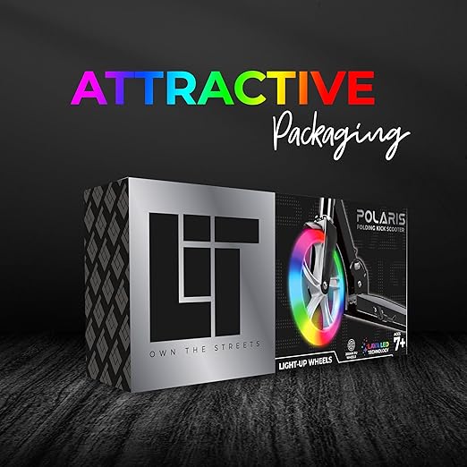 ال اي تي سكوتر اسود بعجلتين 200 ملم سكوتر عجلتين LiT