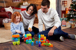 ميجا بلوكس لعبة مكعبات بناء قطار الحروف الانجليزية 60 قطعة المكعبات الكبيرة MEGA BLOKS
