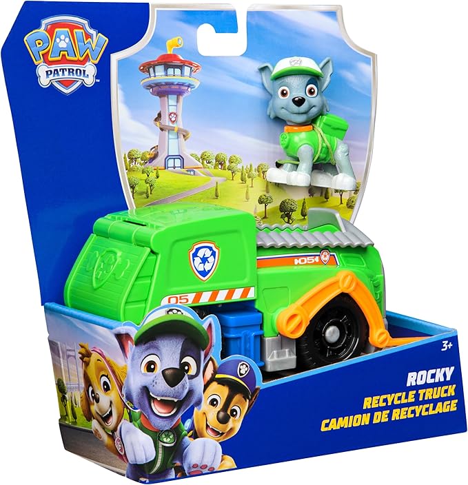 باو باترول روكي مع شاحنة اعادة التدوير مركبات الأطفال Paw Patrol